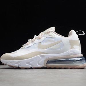Nike Women's Air Max 270 React - Summit White / Orewood Brown - 7.5 - LIKE NEW